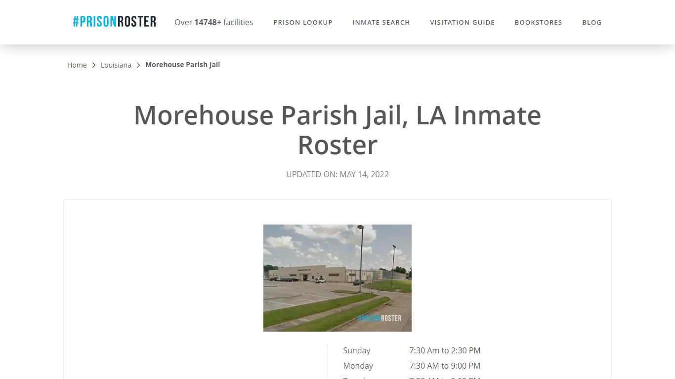 Morehouse Parish Jail, LA Inmate Roster